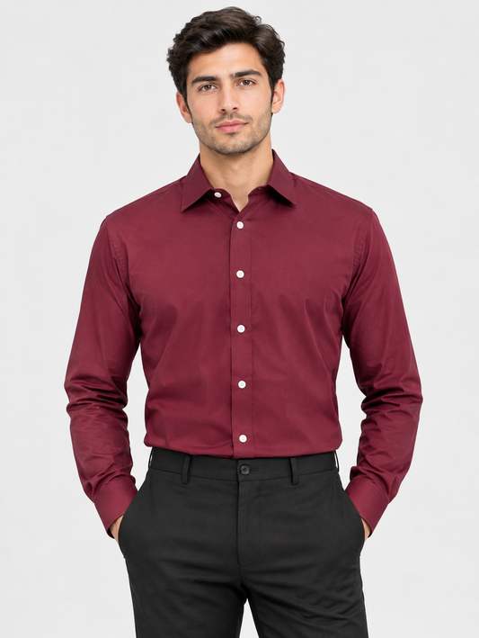 Heren overhemd casual en formeel in rood