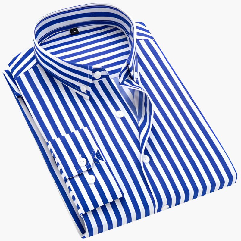 Overhemd Heren | Gestreept Design | Klassieke Kraag Kleding