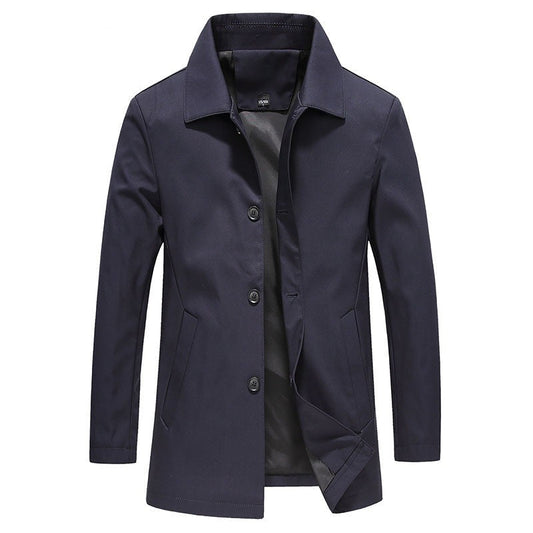 Winterjas Heren | Parka | Winddicht fleece en knoopdetail in effen kleur | Jason