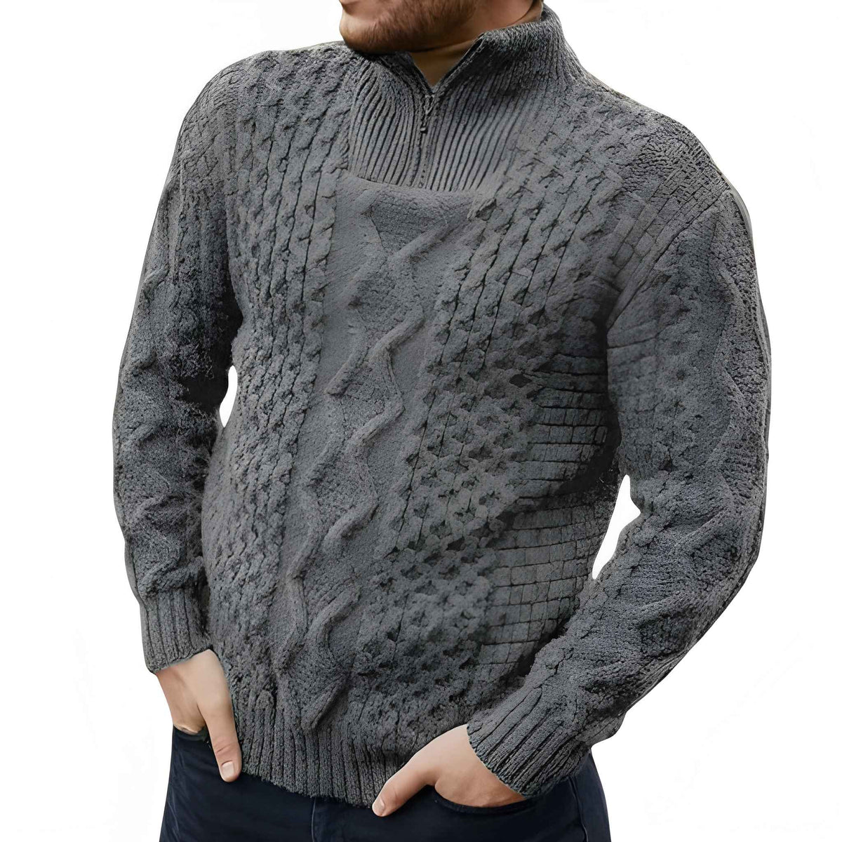 Truien Heren | Half-Zip | Opstaande Kraag | Sportieve Pasvorm