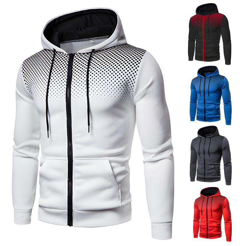 Winterjas Heren | Sportieve Hoodie met Rits | Ademend & Warm | Modern Design