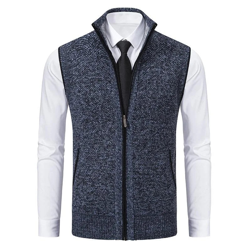 Truien Heren | Klassieke Gebreide Sweater met Rits | Zachte Stof
