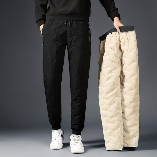 Dikke lamswollen winterjoggers voor heren voor warmte en comfort | Wesley