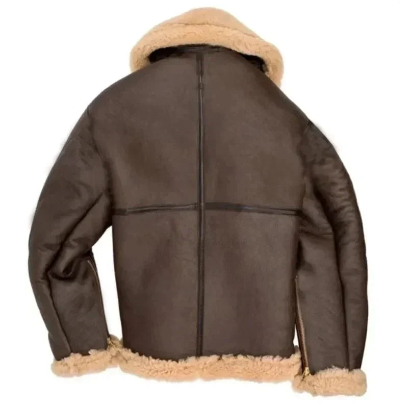 Leren Pilotenjas | Iconische & Tijdloze Stijl | Warm Sherpa Gevoerd & Duurzaam Echt Leer