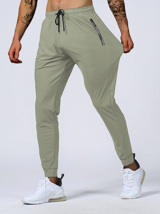 Stretch joggers heren in groen