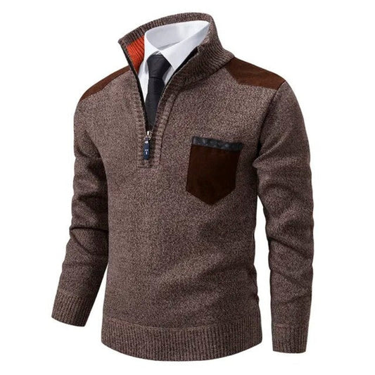Heren Trui Half Zip | Fijngebreide Sweater | Tijdloos