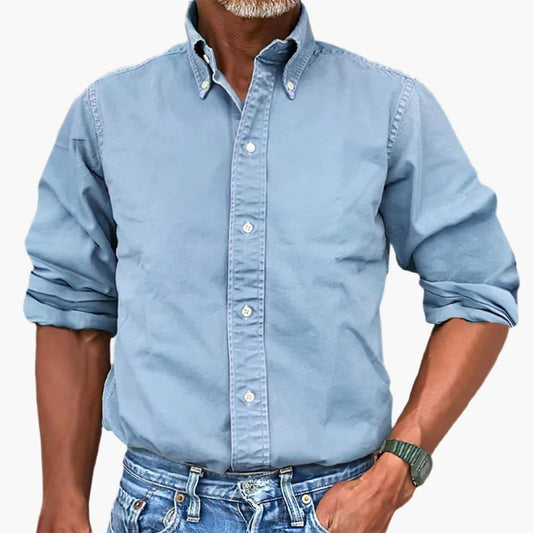 Heren Overhemd | Button Down | Lange Mouwen | Klassieke Kraag