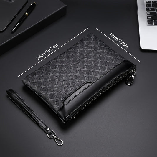 Heren Clutch | PU Leer | Compact & Modieus | Zwart handtas