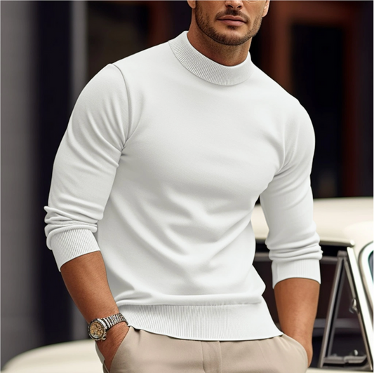 Slim fit coltrui heren in wit