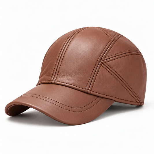 Heren Pet | Echt Leder | Met Oorkleppen & Verstelbare Strap | Winddicht