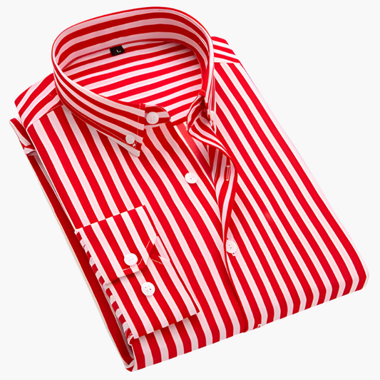 Overhemd Heren | Gestreept Design | Klassieke Kraag Kleding