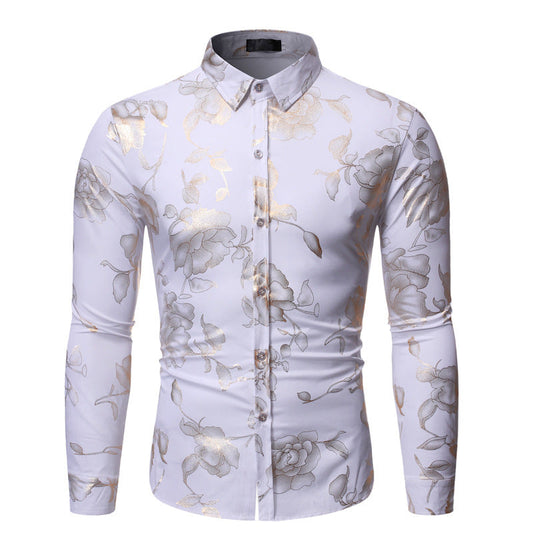 Heren Overhemd | Lange Mouw | Bloemenprint | Stijlvol & Partywear