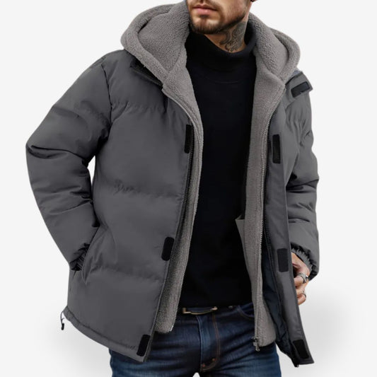 Winterjas Heren | Gevoerde Dubbele Laag | Capuchon | Warm & Tijdloos