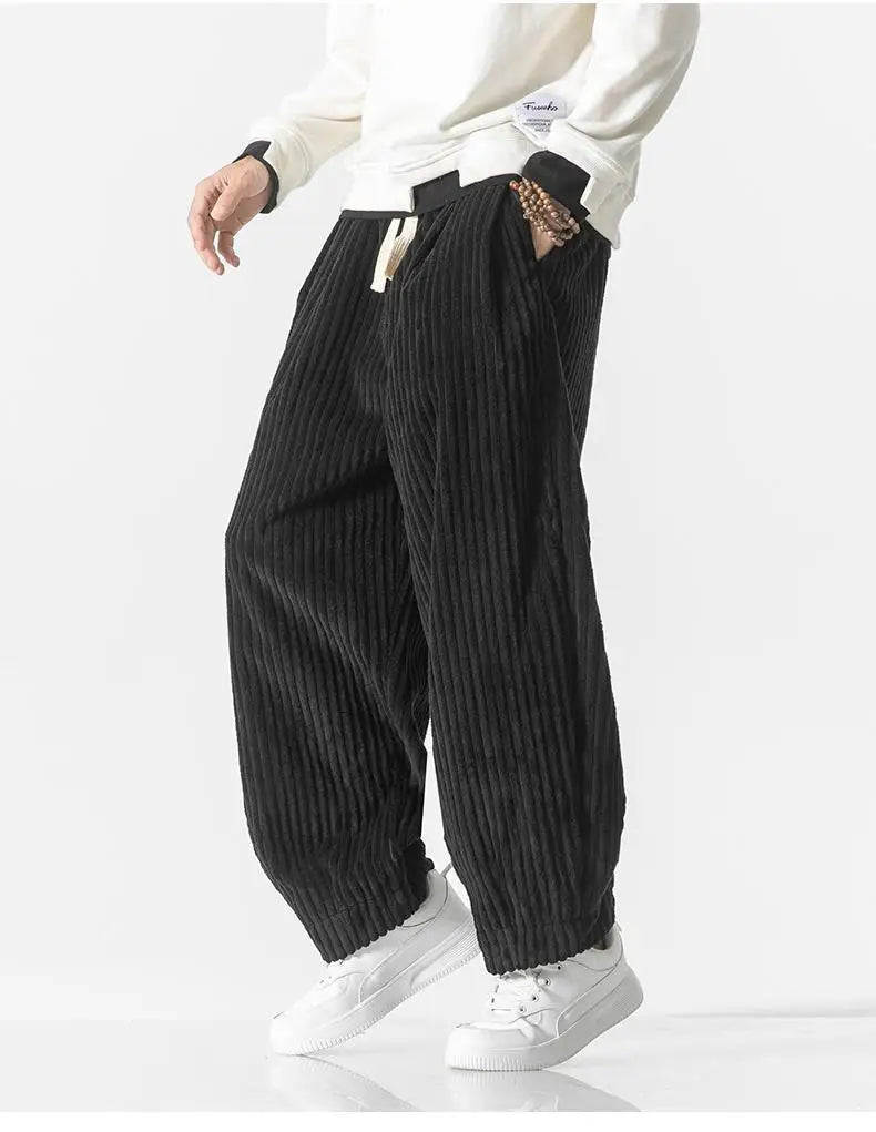 Relaxte Corduroy broek voor heren met zachte textuur en moderne stijl | Simon