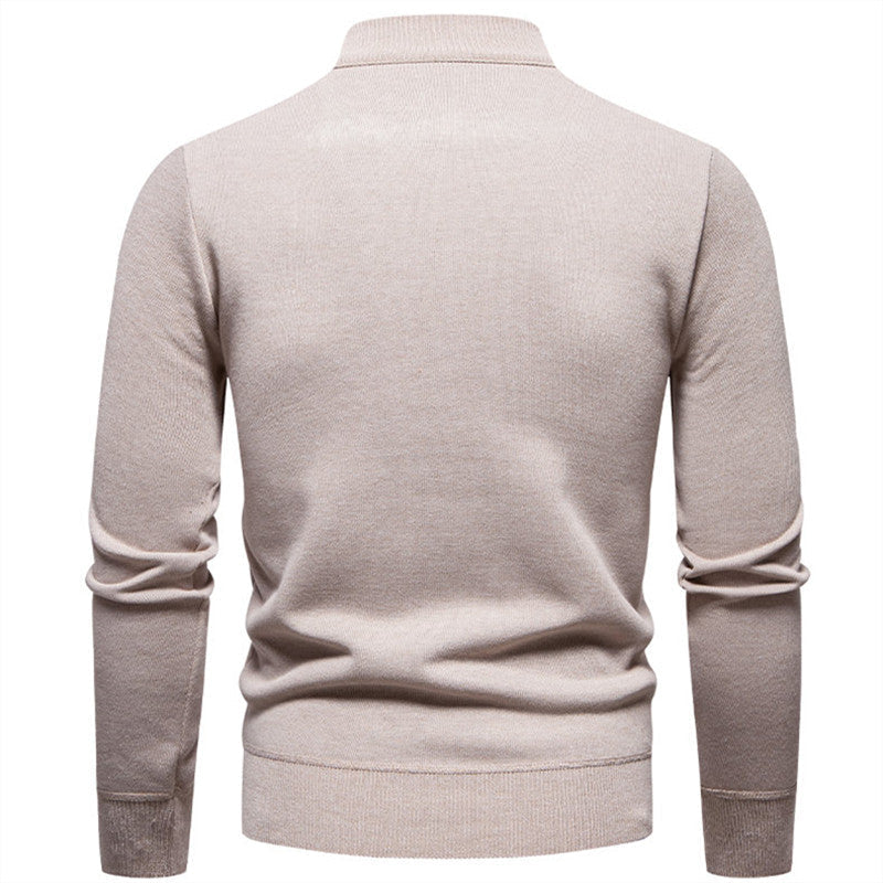 Moderne en stijlvolle Half-Zip Trui voor heren met warme fleece en opstaande kraag | Finn