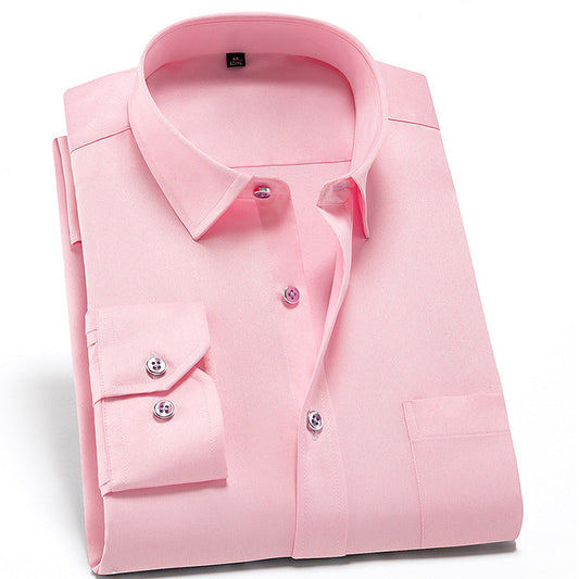 Heren Overhemd | Klassiek & Formeel | Effen Kleur | Katoen-Polyester Blend