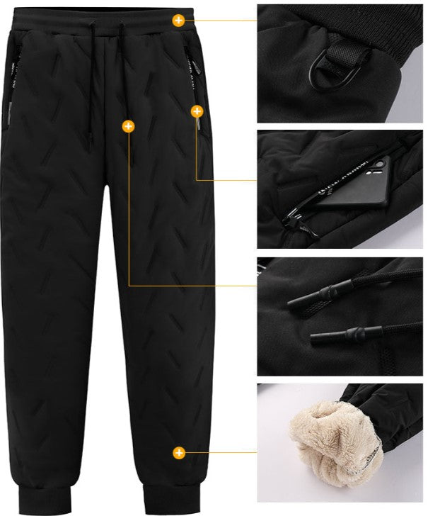 Dikke lamswollen winterjoggers voor heren voor warmte en comfort | Wesley