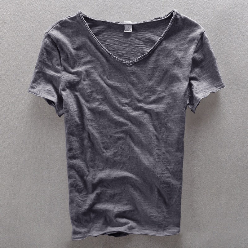 Heren T-shirt | Diepe V-Hals | Ademend & Lichtgewicht