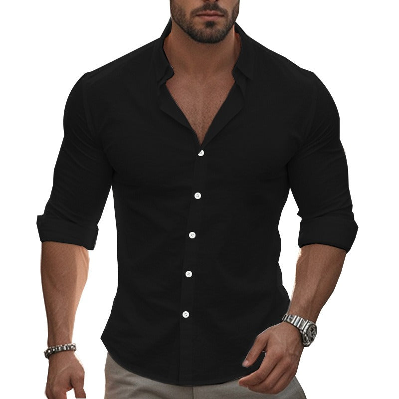 Heren overhemd | Comfort Fit | Katoen & Stretch | Lange Mouw