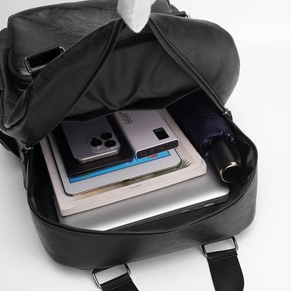 Heren Rugzak | Grote Capaciteit | Met Laptopvak & Meerdere Vakken | PU