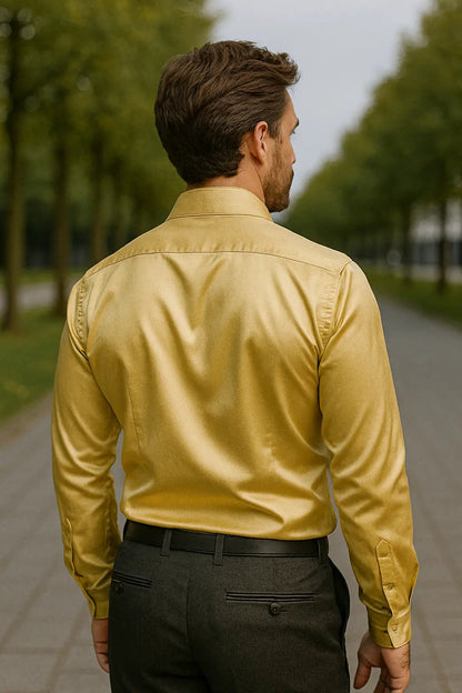 Heren Overhemd | Slim Fit & Luxe | Lange Mouwen | Voor Feest & Smoking Looks