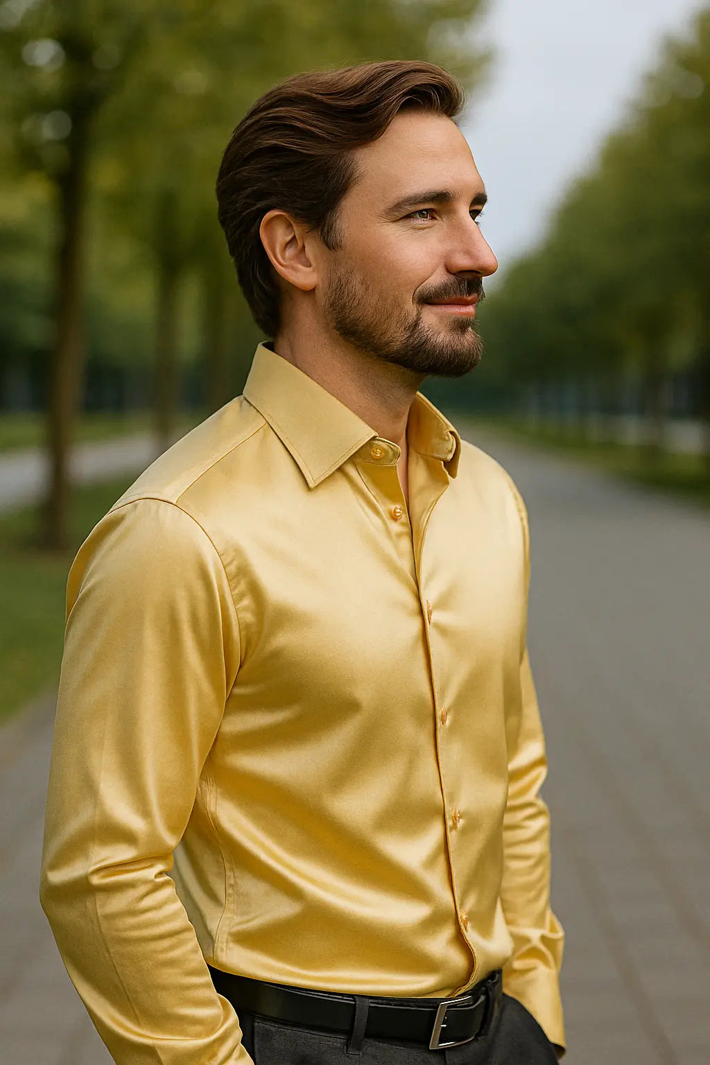 Heren Overhemd | Slim Fit & Luxe | Lange Mouwen | Voor Feest & Smoking Looks