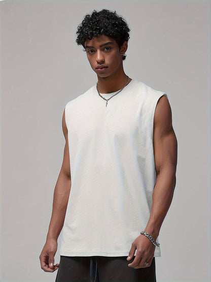 Mouwloze heren tanktop in wit