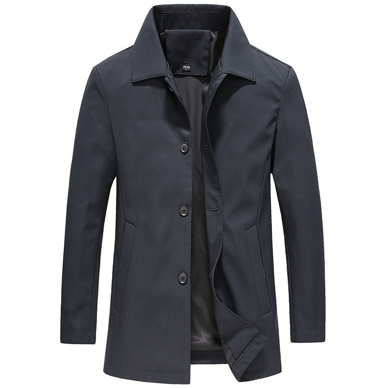 Winterjas Heren | Parka | Winddicht fleece en knoopdetail in effen kleur | Jason