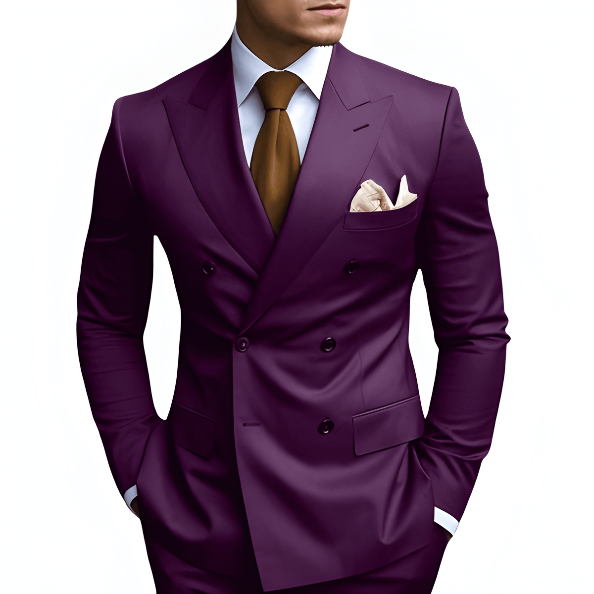 Heren Pak | Dubbele Rij Knopen | Elegante Kleding
