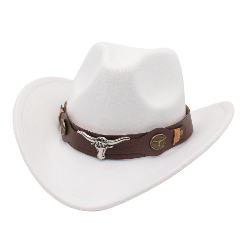Cowboyhoed vegan leer in wit