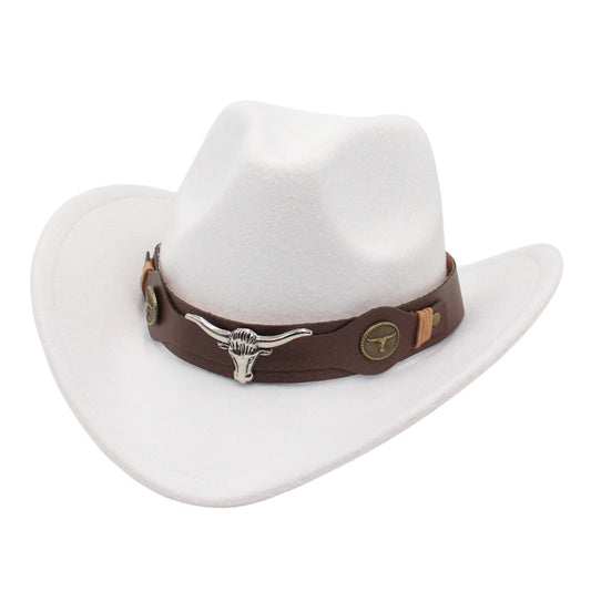 Cowboyhoed vegan leer in wit