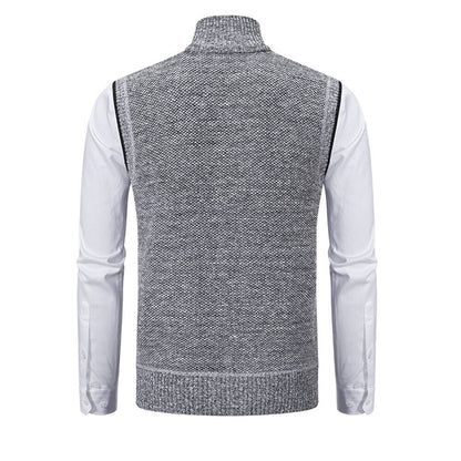 Truien Heren | Klassieke Gebreide Sweater met Rits | Zachte Stof