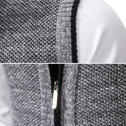 Truien Heren | Klassieke Gebreide Sweater met Rits | Zachte Stof
