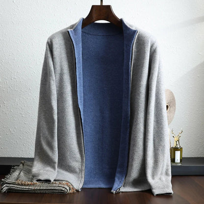 Heren Cardigan | Straight | Met Rits | Lange mouw