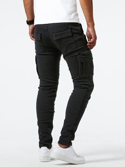Heren Cargo Jeans | Slank Pasvorm | Meerdere Zakken & Trendy Stijl | Casual Elegantie