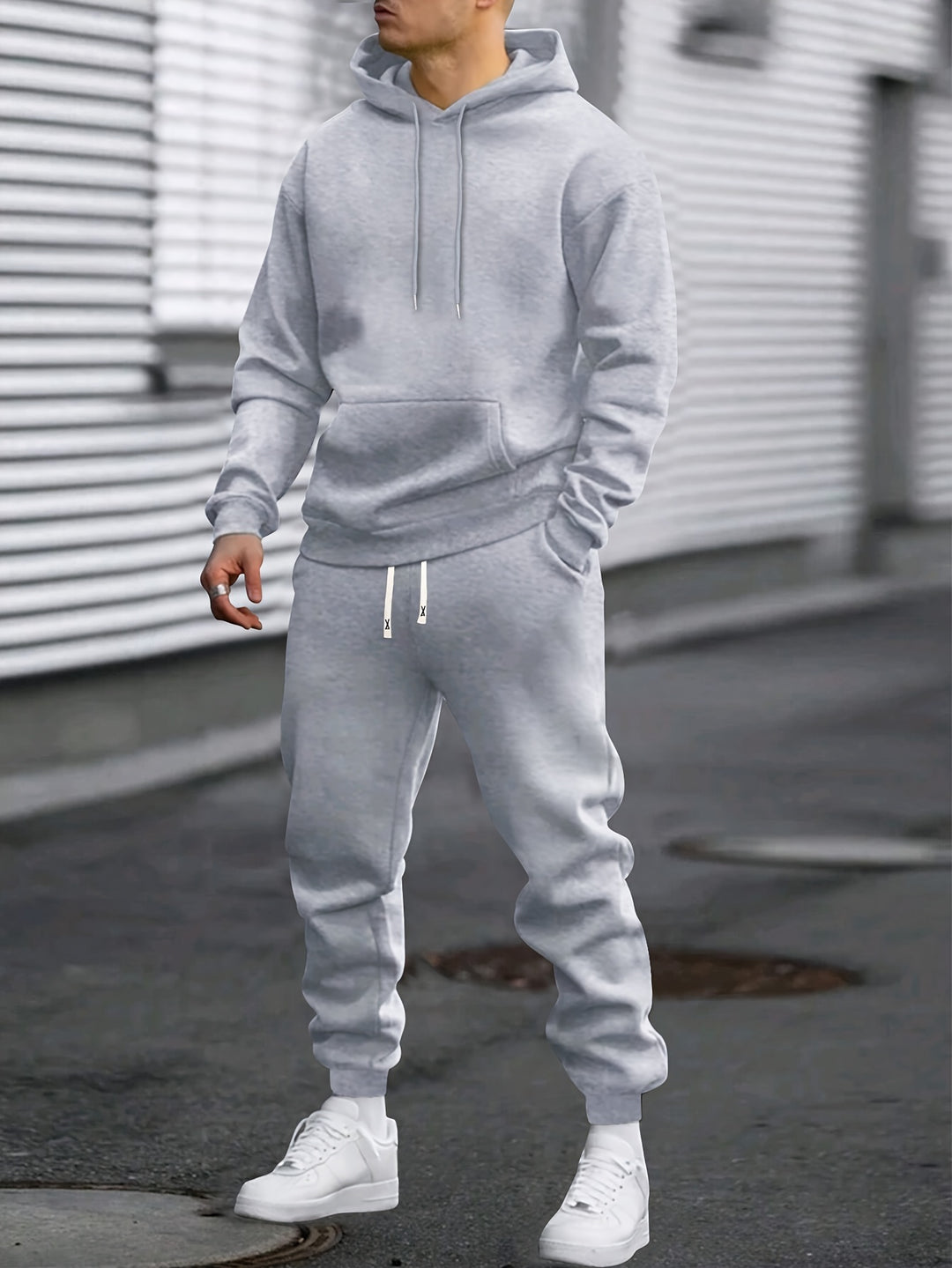 Heren Sportset | Hoodie & Joggingbroek | Comfortabel & Ademend | Lente & Herfst