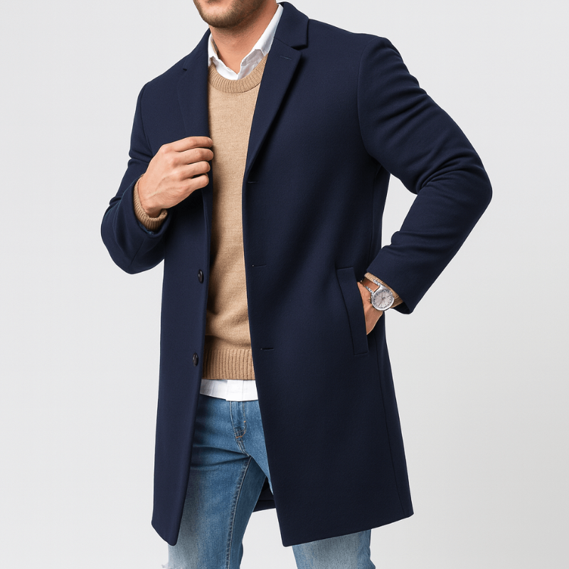 Winterjas Heren | Tailored Trenchcoat | Knopen Design