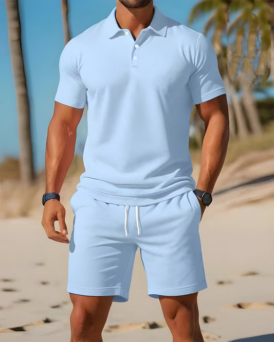 Zomer sportset heren in blauw