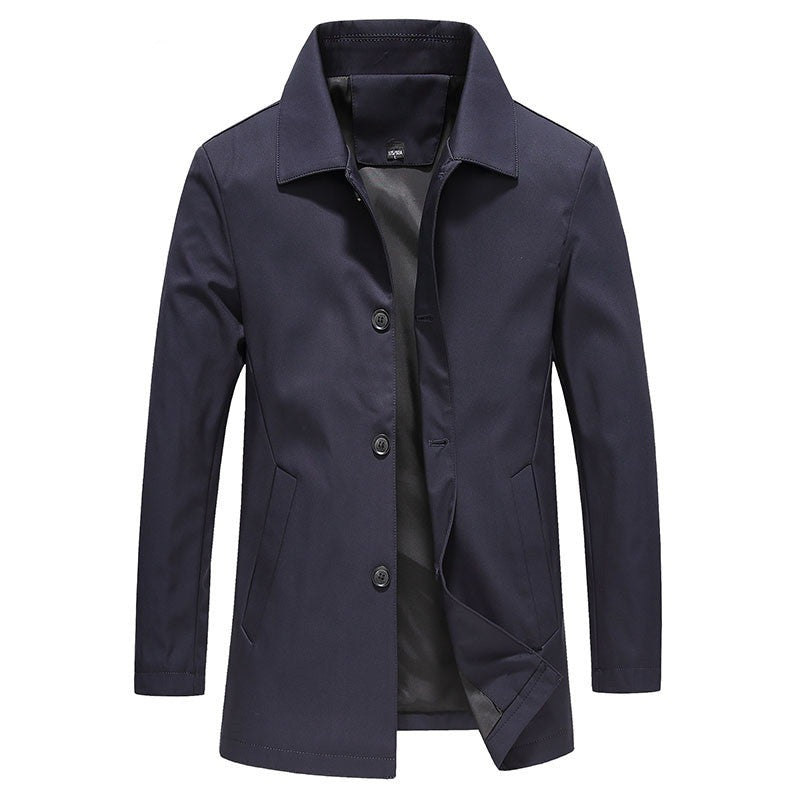 Winterjas Heren | Parka | Winddicht fleece en knoopdetail in effen kleur | Jason