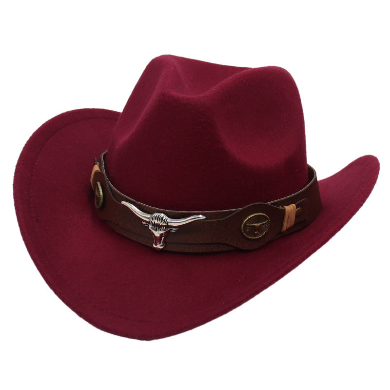 Cowboyhoed vegan leer in bourgondië