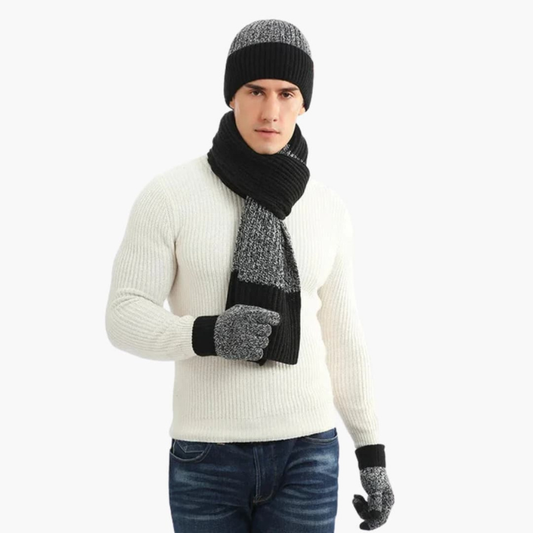 Muts Sjaal Handschoenen Set | Warme Winterlook | Kleding Heren