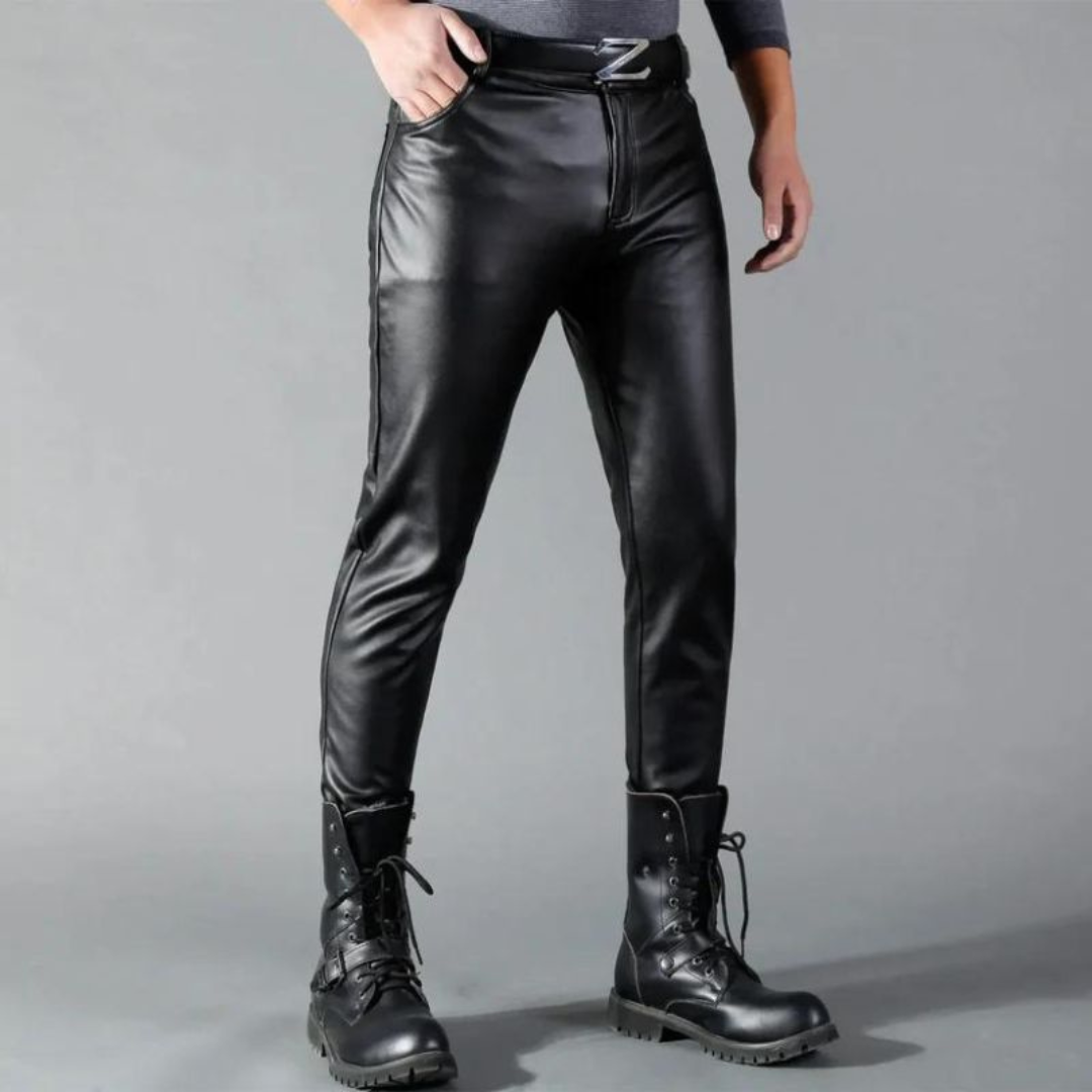 Broeken Heren | Tijdloos Design | Casual Kleding | Stretch PU Leren Broek