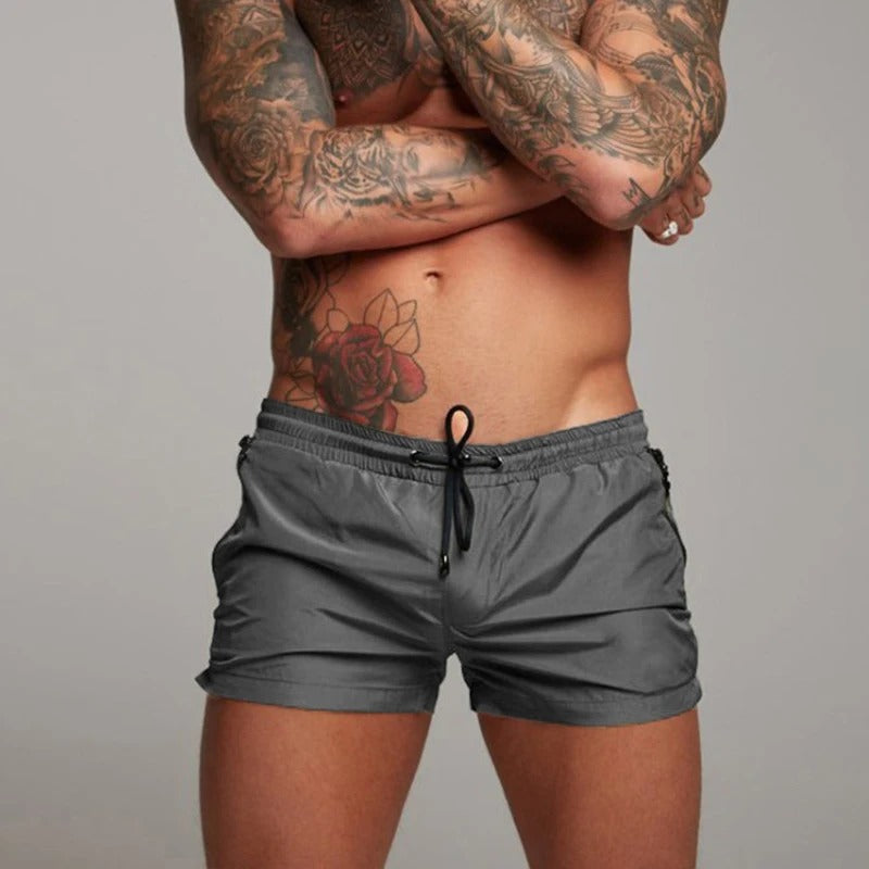 Stretch zwemshort heren in grijs