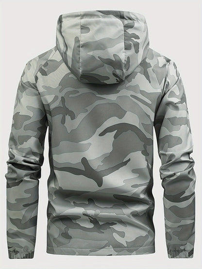 Heren Windjack | Camouflageprint & Capuchon | Duurzaam & Functioneel