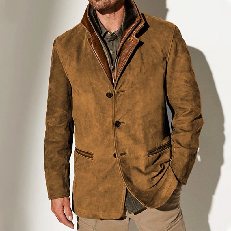 Vintage leren jas heren Mischa in bruin