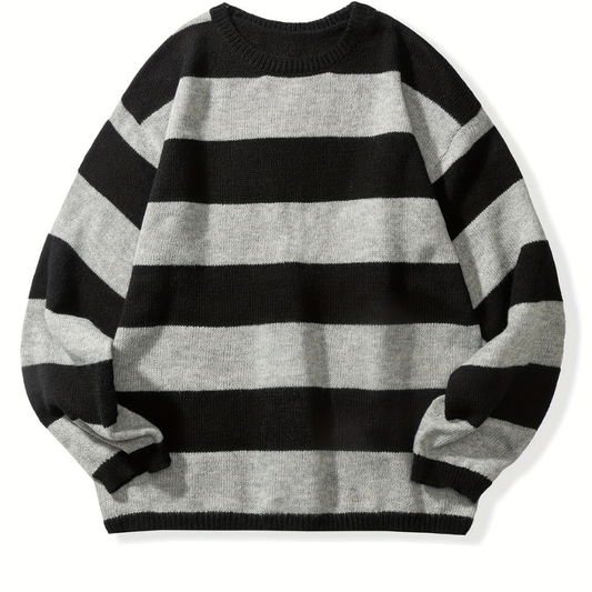 Truien Heren | Gestreept Design | Warme Gebreide Stof | Casual