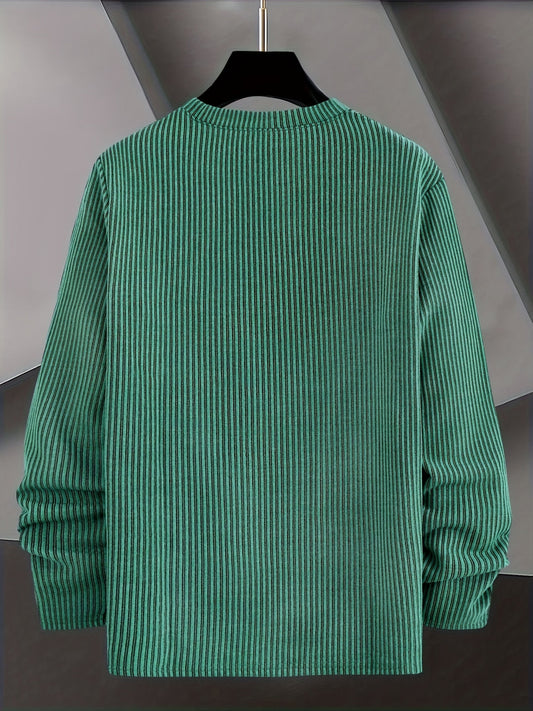 Heren Trui | Lange Mouw & Geribde Textuur | Comfortabel & Stijlvol