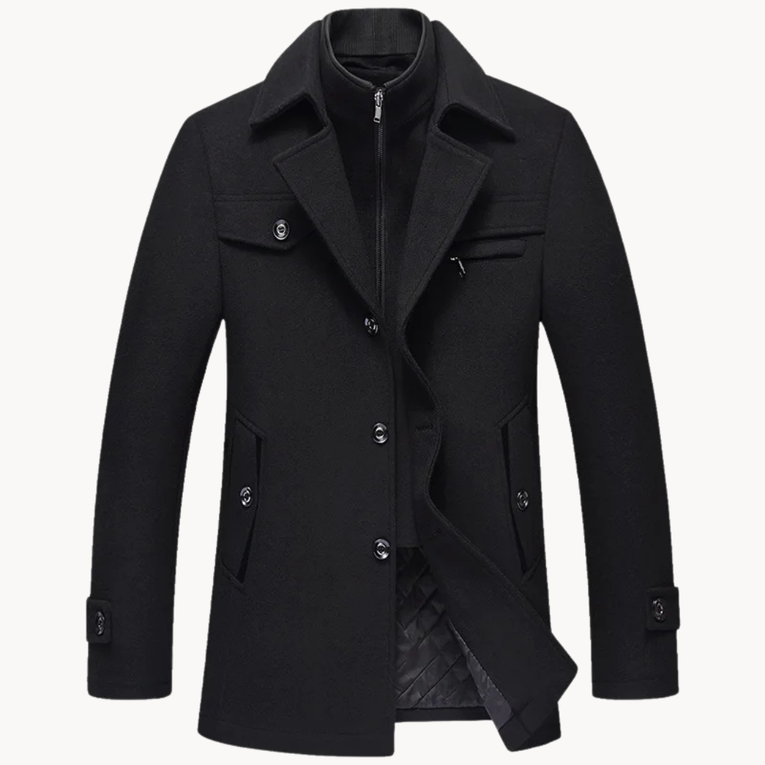 Elegante wollen jas voor heren met tijdloze warmte en ultiem comfort | Ezra