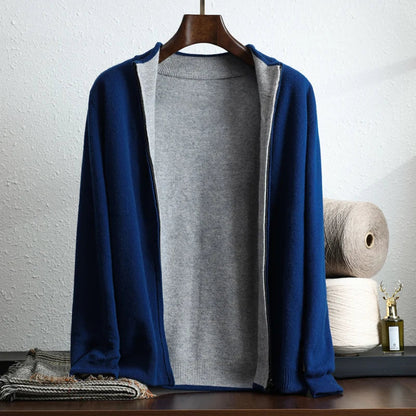 Heren Cardigan | Straight | Met Rits | Lange mouw