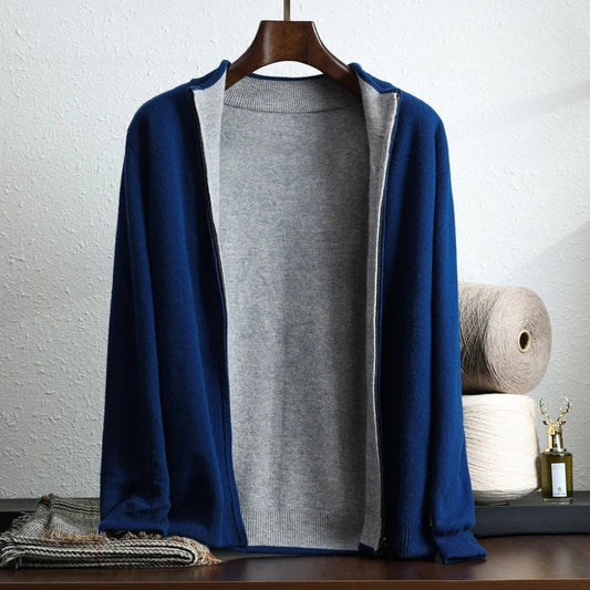 Heren Cardigan | Straight | Met Rits | Lange mouw
